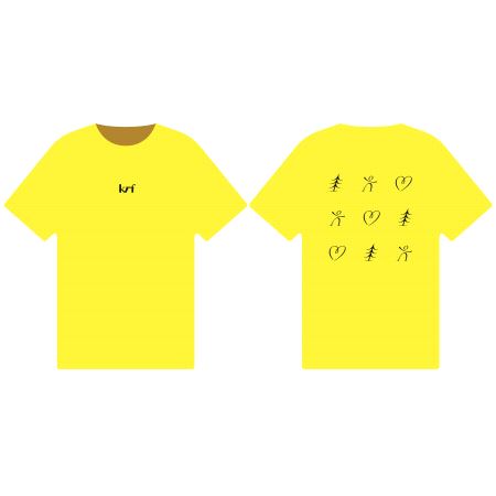 KrF T-shirt gul m/figurdesign str XS