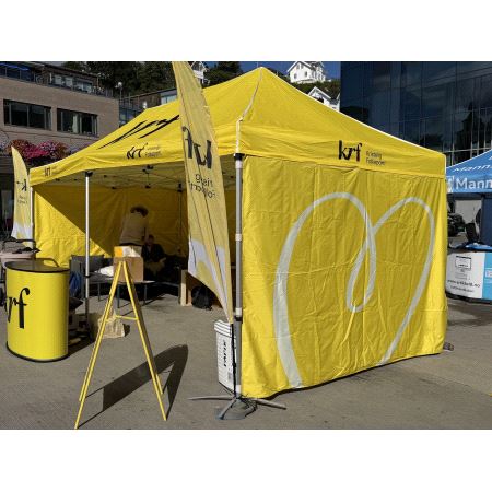 KrF telt 6x3 mtr, 2 vegger, tak, stativ og bag