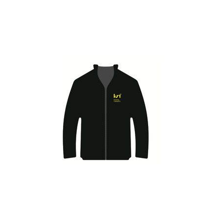 KrF Softshell jakke sort m/logo venstre bryst str XS