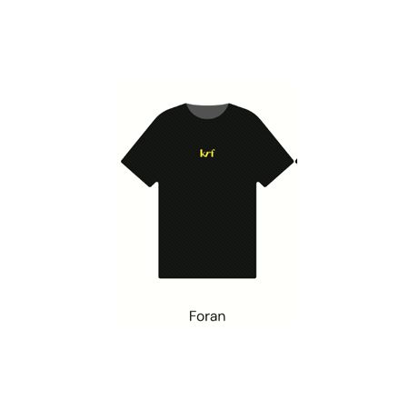 KrF T-shirt sort m/logodesign str XS